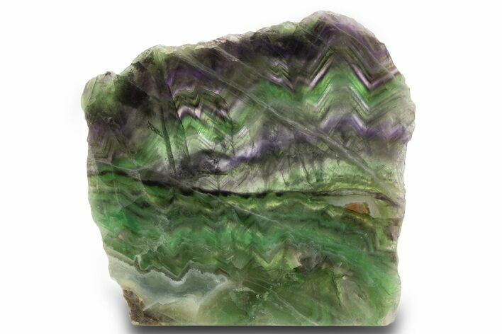 Colorful, Polished Fluorite Slab - China #333255